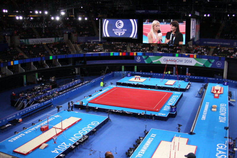 Inside the Hydro for the gymnnastics