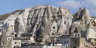 Nevşehir town with some of the Cave Hotels