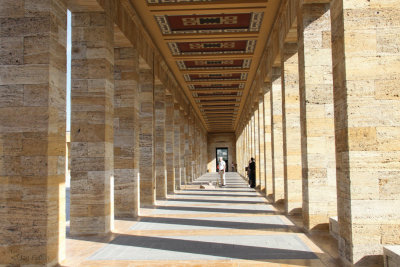 The arcades which surround the ceremonial courtyard