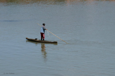 Fishing in one of the drainage canals in Tana