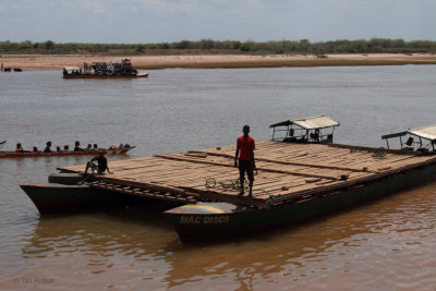 The car ferry on the River Tsiribihina