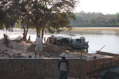 The Manambolo river ferry and the new slipway