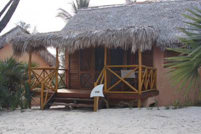 Our beach bungalow at the Palissandre Hotel, Morondava