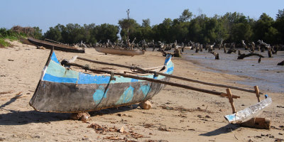 Boat and outrigger near Ifaty