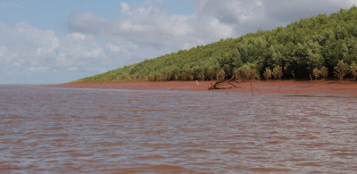 On the Betsiboka Estuary - even the rivers are red in Madagascar