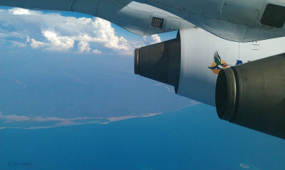 Last view of Madagascar heading for Joburg