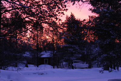 Sunrise at Kaamanen, Finland