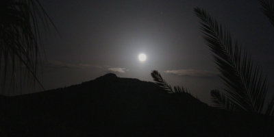 Moonrise over the Dalyan mountains