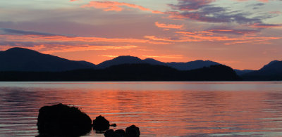 Loch Lomond sunset from Net Bay