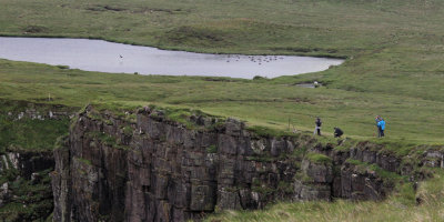 Freshwater lochan which the Great Skuas use for bathing