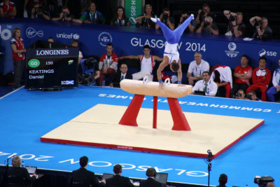 Dan Keatings winning gold on pommel horse