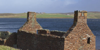 Ruined croft at Hamna Voe, Shetland West Mainland