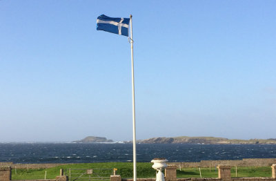 The Shetland flag, Sumburgh, Shetland