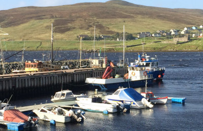 The pier and marina at Voe, Shetland