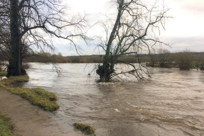 River Clyde flood at Baron's Haugh