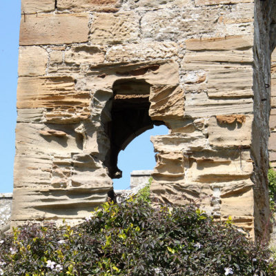 Eroded stonework in Culzean Castle gardens