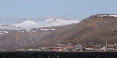 Longyearbyen from the Isfjorden