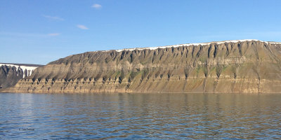 Cliffs along the Isfjorden, Svalbard