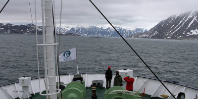 Approaching Danskya island, Svalbard