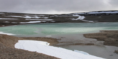 Frozen lake, Svalbard