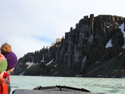 The sea cliffs at Alkefjellet, Svalbard