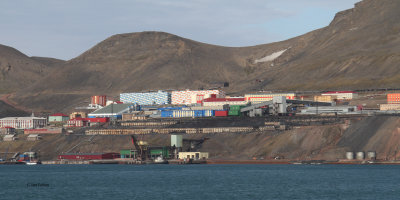 The Russian coal mining town of Barentsburg, Svalbard