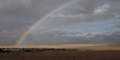 Rainbow over the farm fields near Swellendam