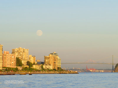 Supermoon Rising Over Vancouver