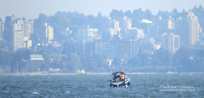 Fishing in English Bay off Vancouver, British Columbia
