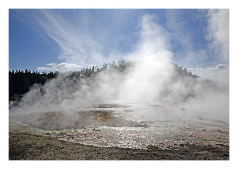 Backlit  fumerole