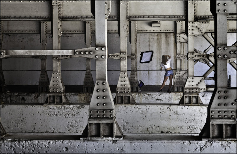 Model Under RR Bridge Structure