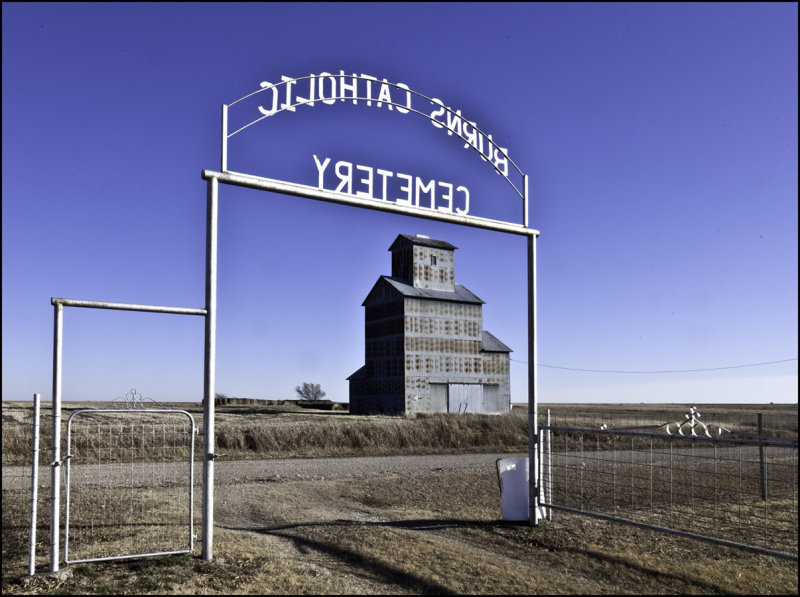Grain elevator,  framed
