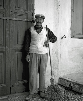 Street sweeper,  Island of Rhodes, Greece