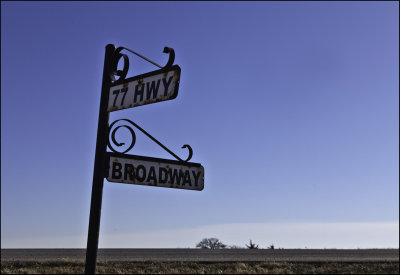Street sign on a highway