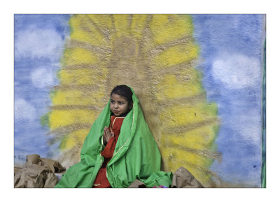 Child on a passing float