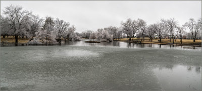 Overview of Andover Central Park Lake