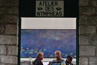 Monet's studio with nympheas