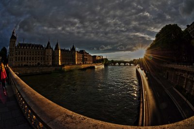 Seigne at sunset