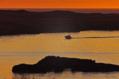 Sailing in the sunset