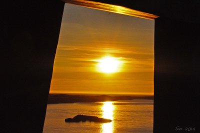 Framed sunset