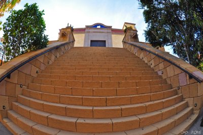 Steps to top of the temple