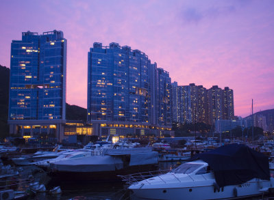 Sunset over the Typhoon Shelter