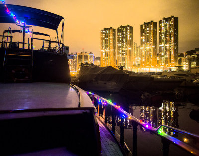 Christmas Eve, Aberdeen Typhoon Shelter, Hong Kong