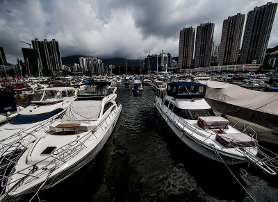 A hot steamy day in the Typhoon Shelter, and a new fisheye lens