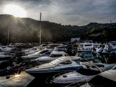 Monday morning, my office for the day in the Typhoon Shelter