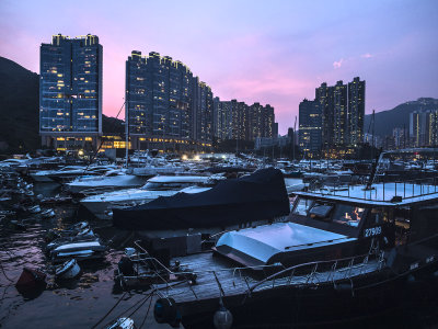 Peaceful Evening in the Typhoon Shelter