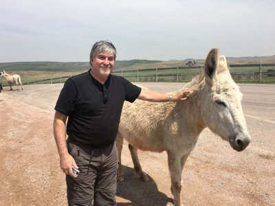Dane with a burro