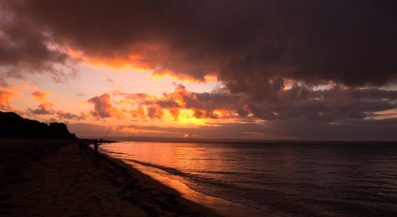 Evening fishing on Cowes beach at Phillip Island.jpg