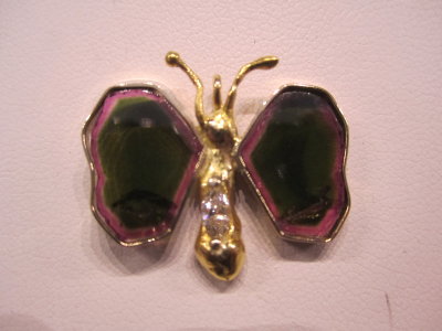 Water Mellon Tourmaline set in14k gold