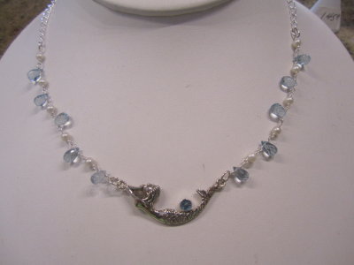 Brilot Topaz and pearls with mermaid and pearls
